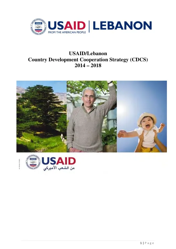 USAID/Lebanon country development cooperation strategy (CDCS) 2014-2014