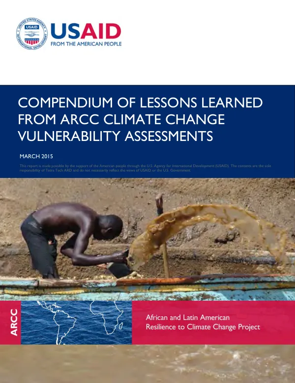 Compendium of lessons learned from ARCC climate change vulnerability assessments