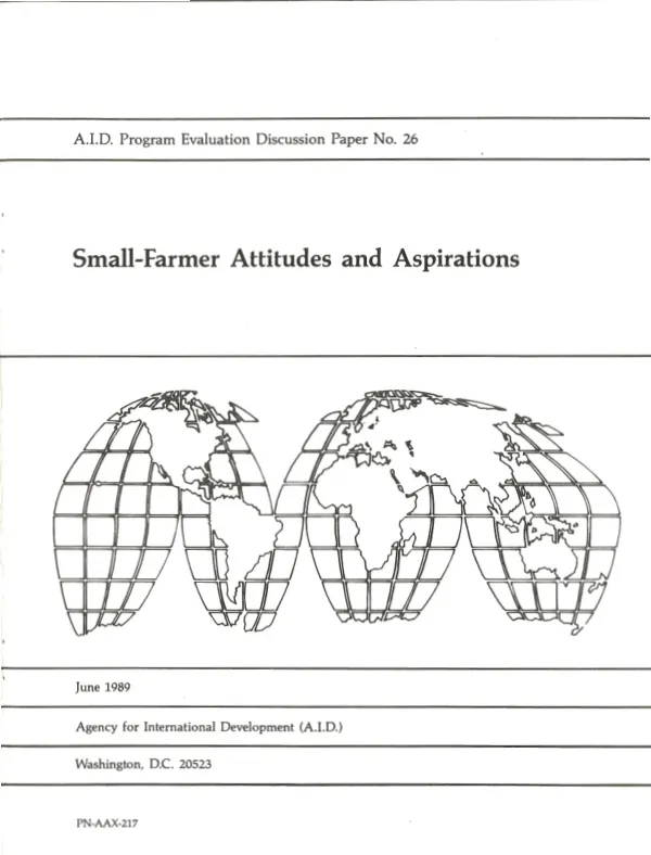 Small-farmer attitudes and aspirations