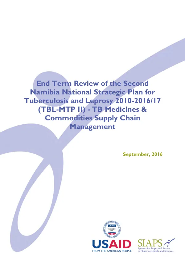 Plan for Improving Financial Sustainability of the Water Supply and Sanitation Sector in Sub-Saharan Africa Target Countries