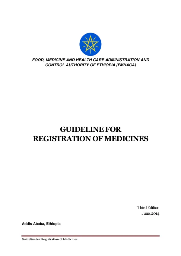 Guideline for registration of medicines
