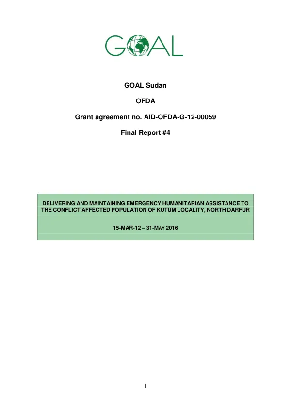 Pre Award Assessment of Punjab Vocational Training Council