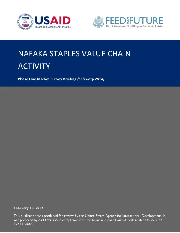 NAFAKA Phase One Market Survey Briefing