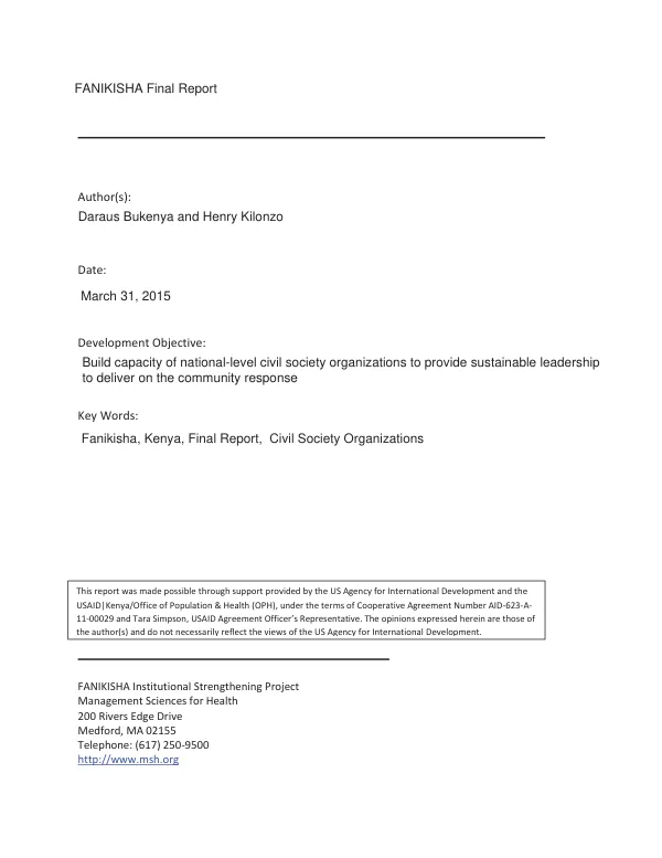 2016-2025 food assistance and food security strategy : executive summary