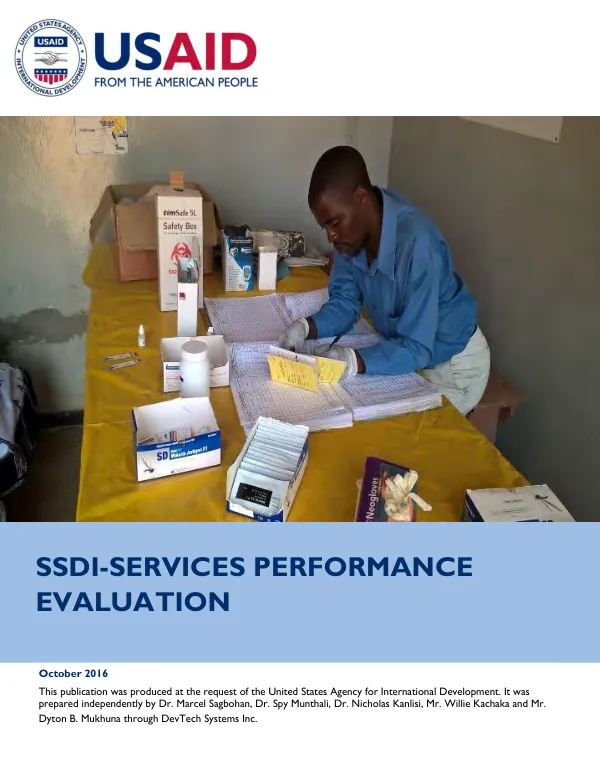 SSDI-services performance evaluation