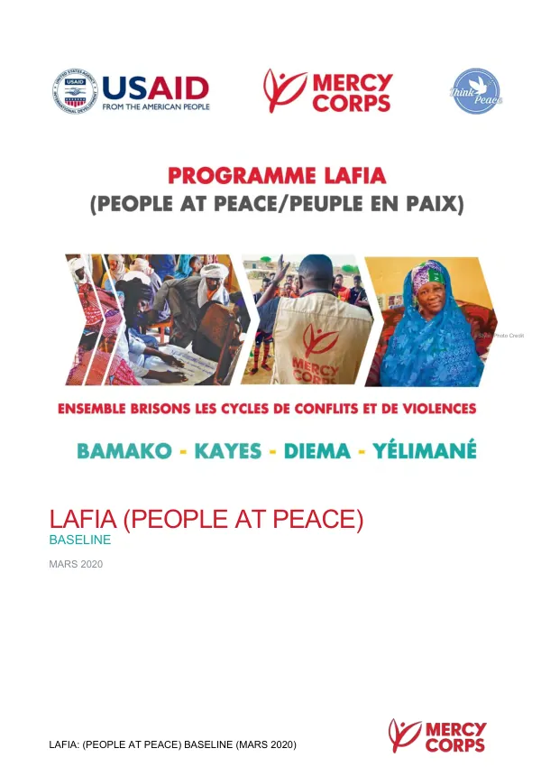Programme lafia (people at peace/peuple en paix) : baseline