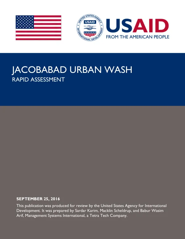 Jacobabad urban wash : rapid assessment