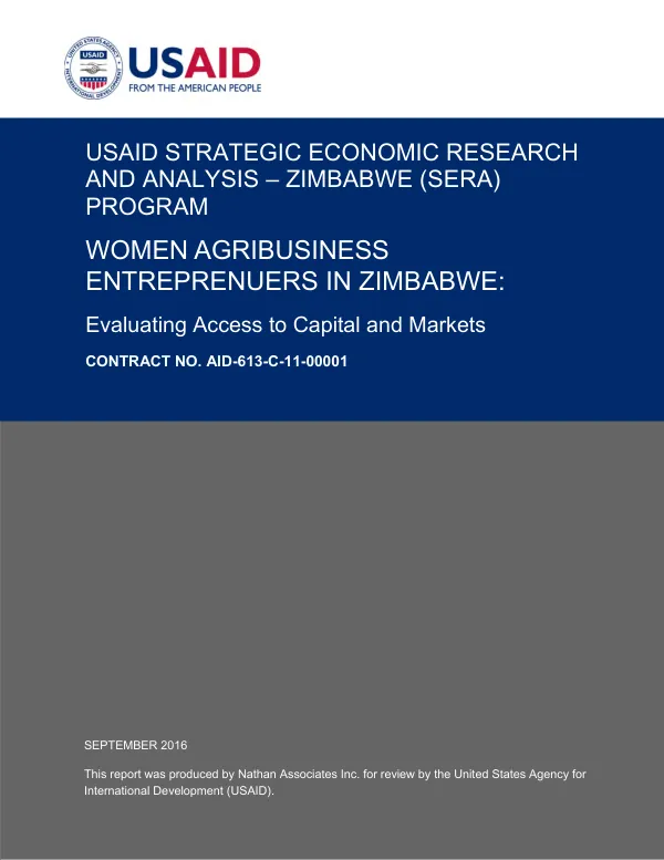 Women agribusiness entrepreneurs in Zimbabwe