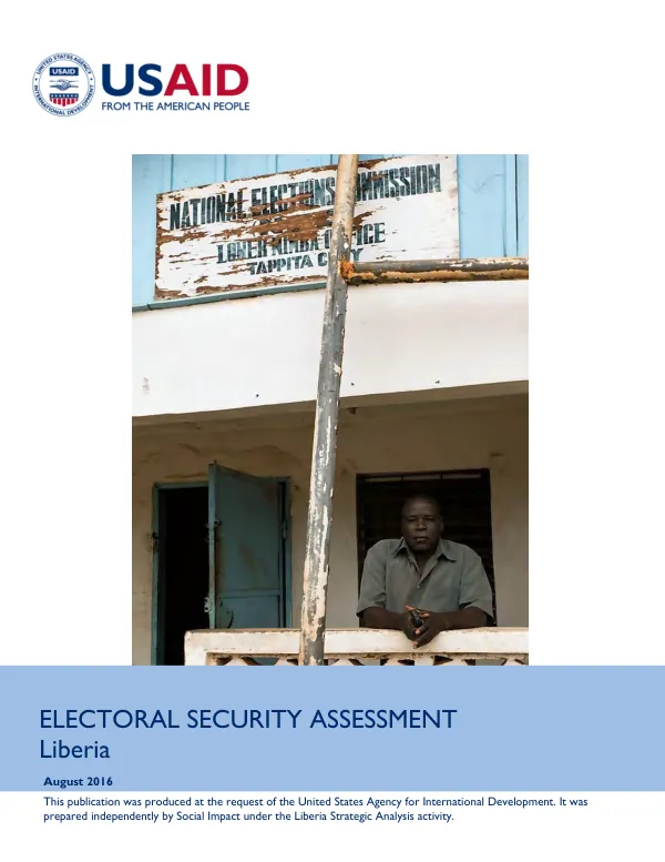 Electoral security assessment : Liberia
