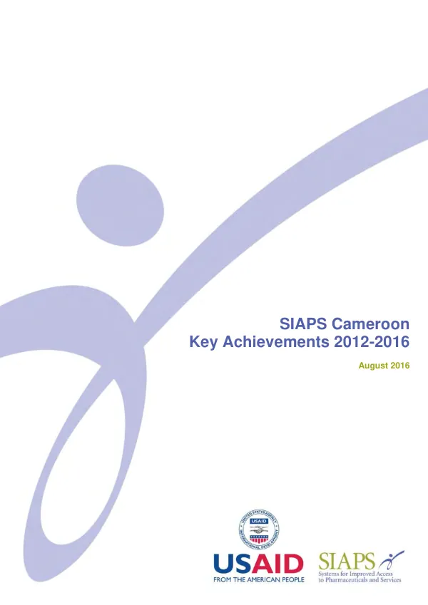 SIAPS Cameroon : key achievements 2012 - 2016