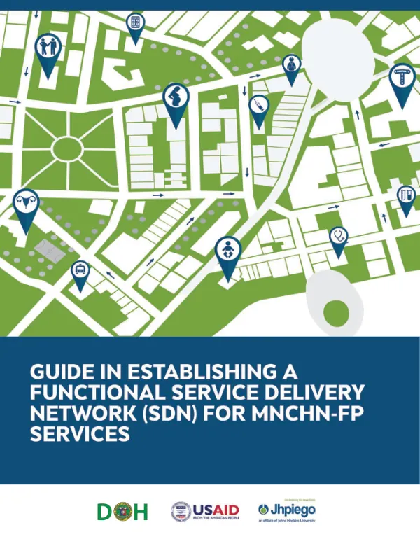 Guide in establishing a functional service delivery network (SDN) for MNCHN-FP services