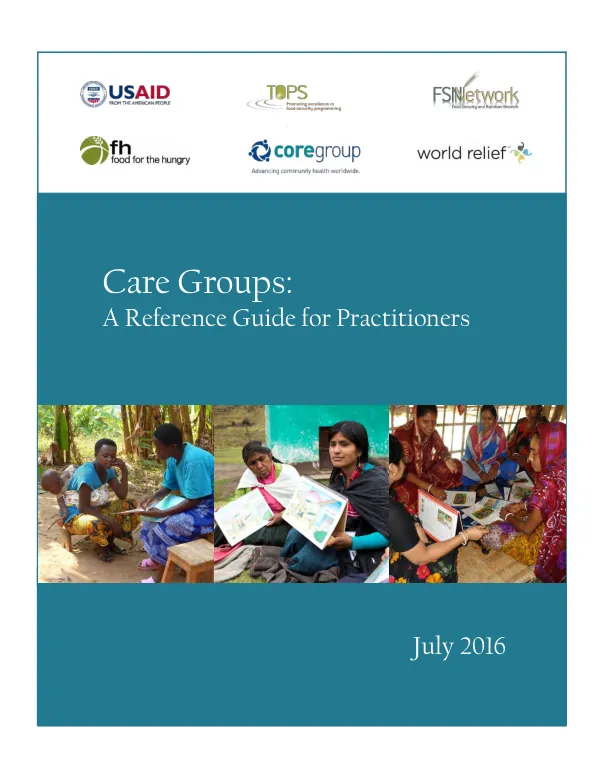 Care groups : a reference guide for practitioners