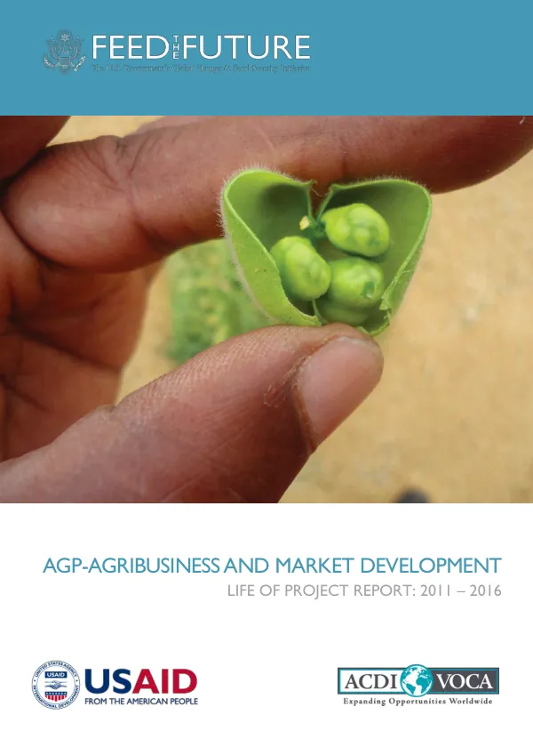 AGP-agribusiness and market development : life of project report, 2011-2016