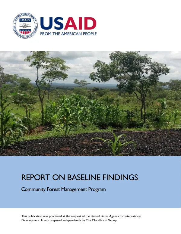 Report on baseline findings : community forest management program