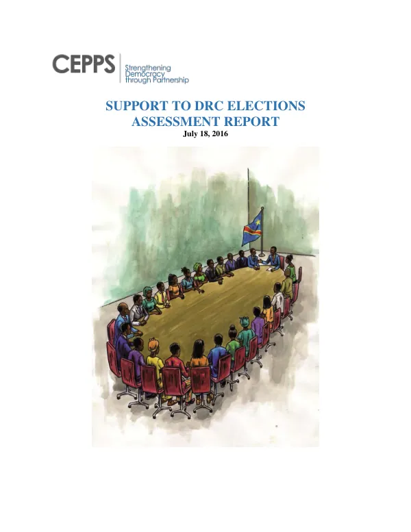Support to DRC elections : assessment report