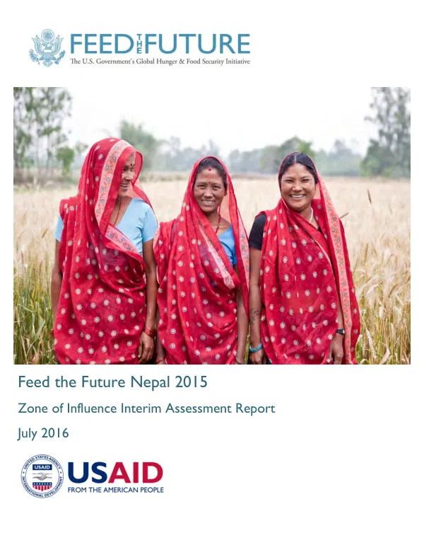 Feed the Future Nepal 2015 zone of influence interim assessment report