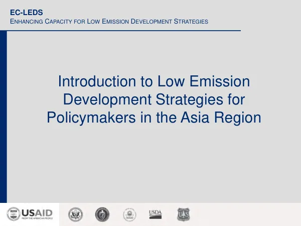 Introduction to low emission development strategies for policymakers in the Asia region