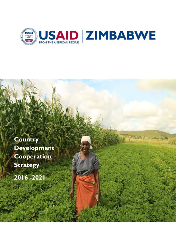 USAID Zimbabwe country development cooperation strategy 2016-2021