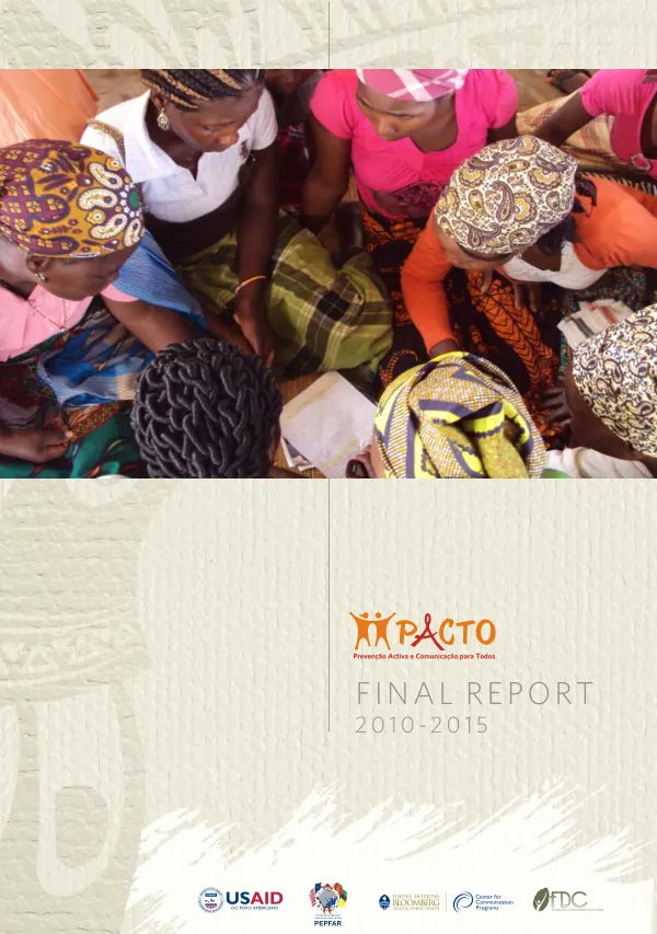 Relatorio final do projecto PACTO (2010-2015)