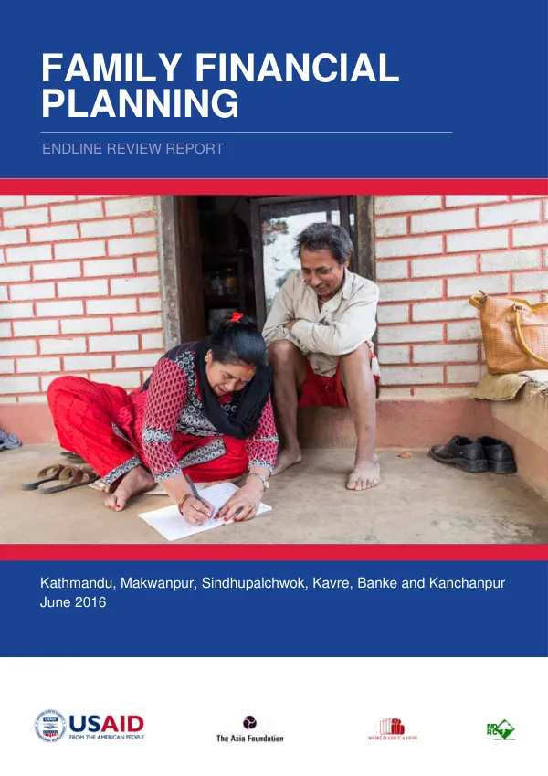 Family financial planning : endline review report