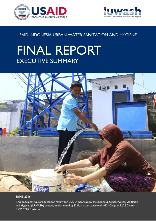 USAID Indonesia urban water sanitation and hygiene : final report executive summary
