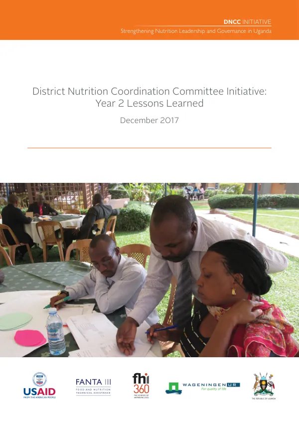 District nutrition coordination committee initiative : year 2 lessons learned