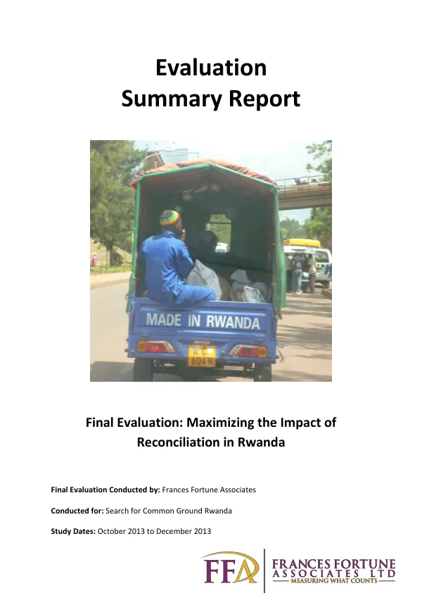 No to violence program (NVP) : cooperative agreement no. AID-294-A-15-00014, September 21st, 2015-September 20th, 2017 : final report