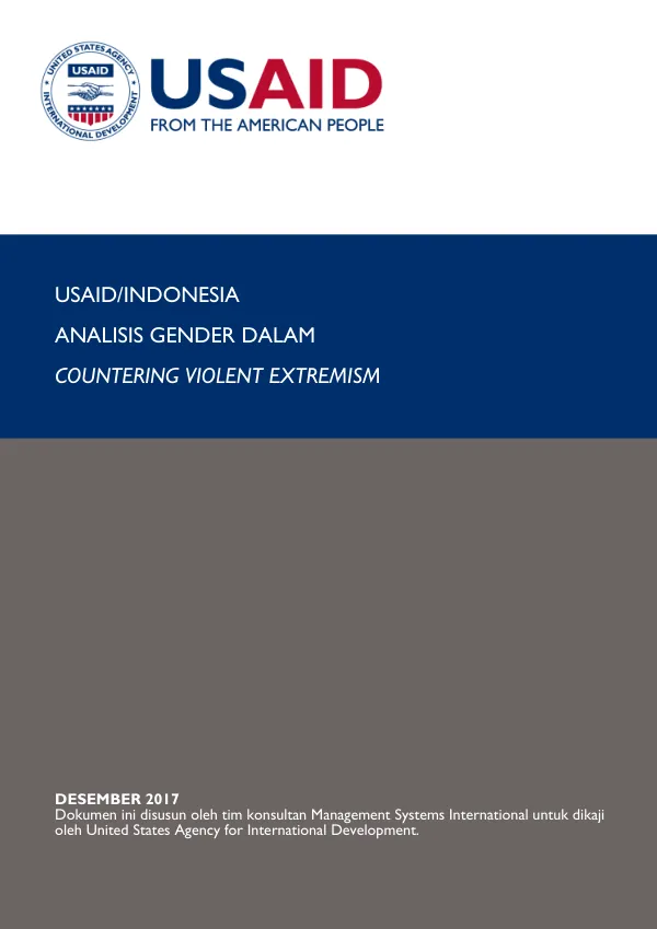 USAID/Indonesia analisis gender dalam countering violent extremism