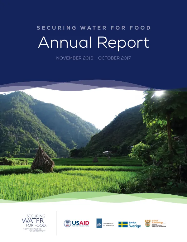 Securing water for food : annual report, November 2016-October 2017