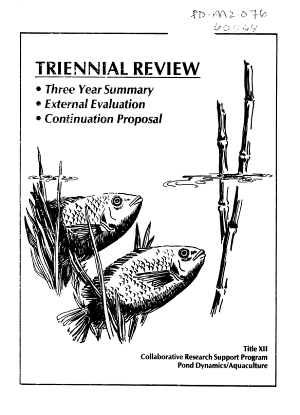 Triennial review : pond dynamics/aquaculture collaborative research support program