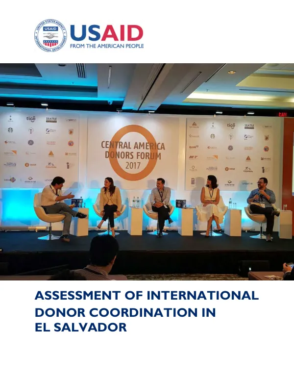 Assessment of international donor coordination in El Salvador