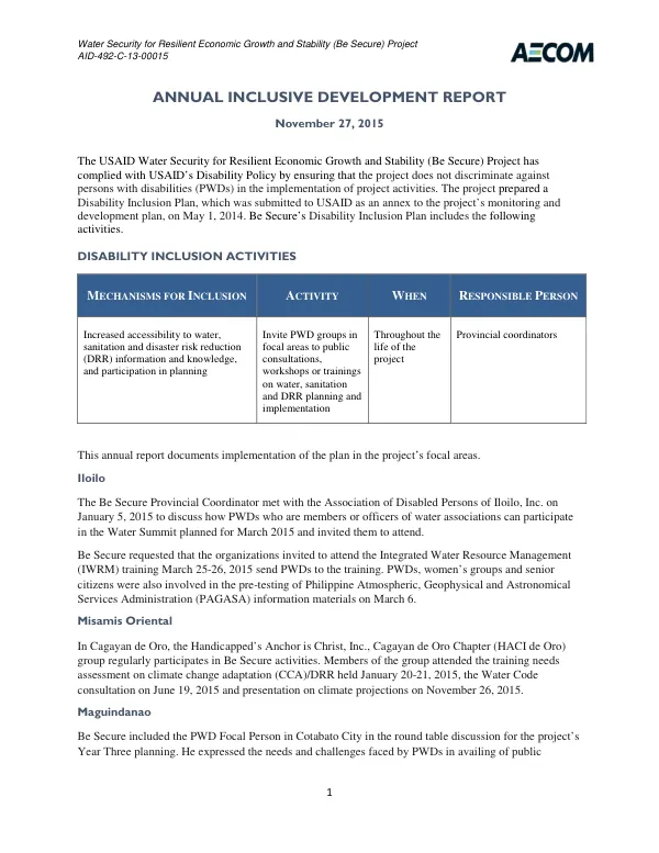 South Sudan end of project report