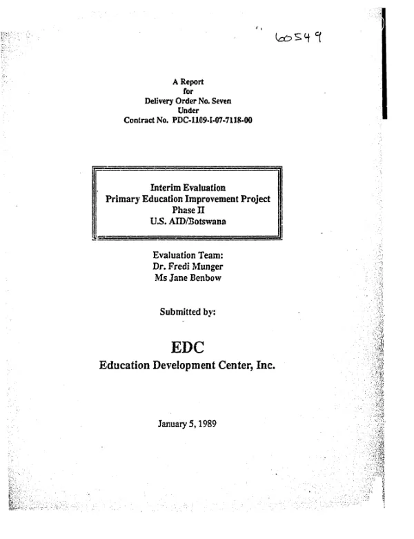 Interim evaluation : primary education improvement project, phase II