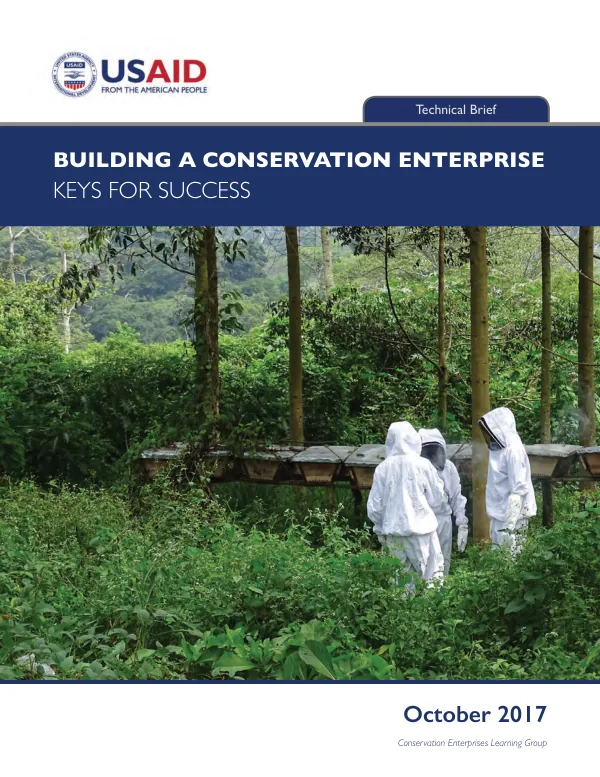 Technical brief : building a conservation enterprise : keys for success