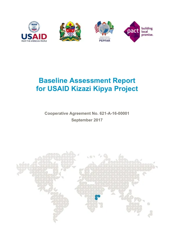 Baseline assessment report for USAID kizazi kipya project