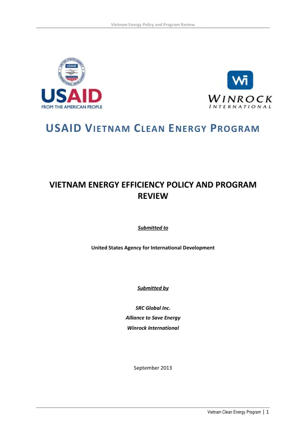 Vietnam energy efficiency policy and program review