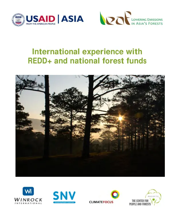 International experience with REDD+ and national forest funds