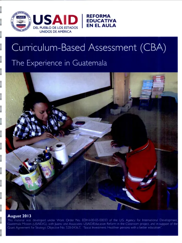 Curriculum-based assessment (CBA) : the experience in Guatemala