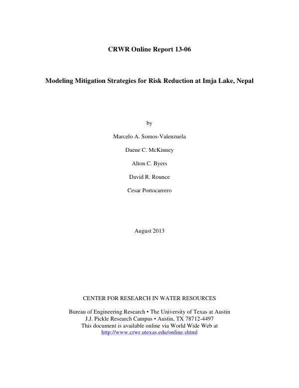 Modeling mitigation strategies for risk reduction at Imja Lake, Nepal