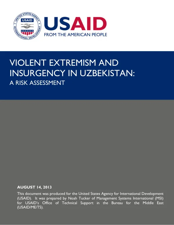 Violent extremism and insurgency in Uzbekistan : a risk assessment