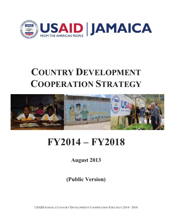 USAID Jamaica country development cooperation strategy 2014-2018