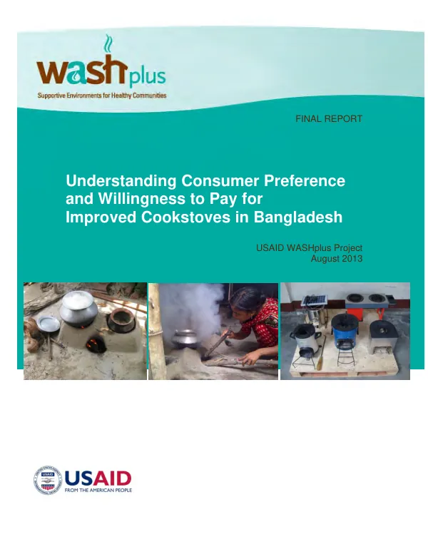 Understanding consumer preference and willingness to pay for improved cookstoves in Bangladesh
