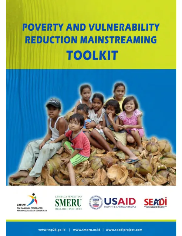 Poverty and vulnerability reduction mainstreaming toolkit