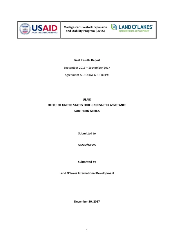Annual Work Plan Capacity Building and Change Management Program II - FY 2016 [public version]