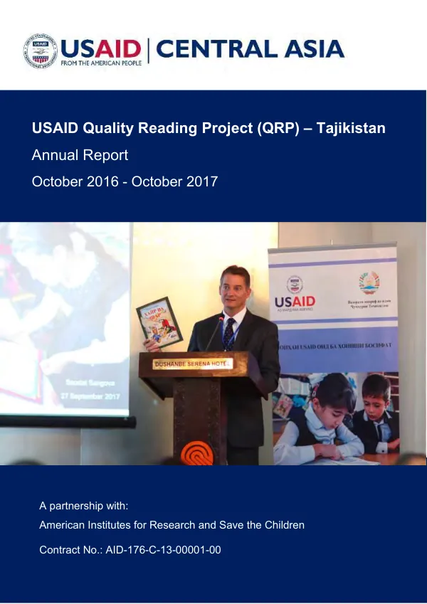 Annual Report Capacity Building and Change Management Program II - FY 2015 [public version]