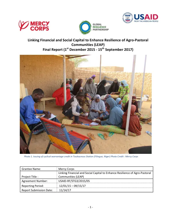 Solutions for African Food Enterprises (SAFE) Annual Progress Report