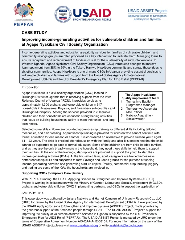 Water Security for Resilient Economic Growth and Stability (Be Secure): Annual Inclusive Development Report 2015