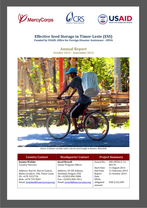 Base-line Survey on the Quality, Presence and Source of Priority Antimalarial Medicines in Select Geographical Areas of Burma/Myanmar