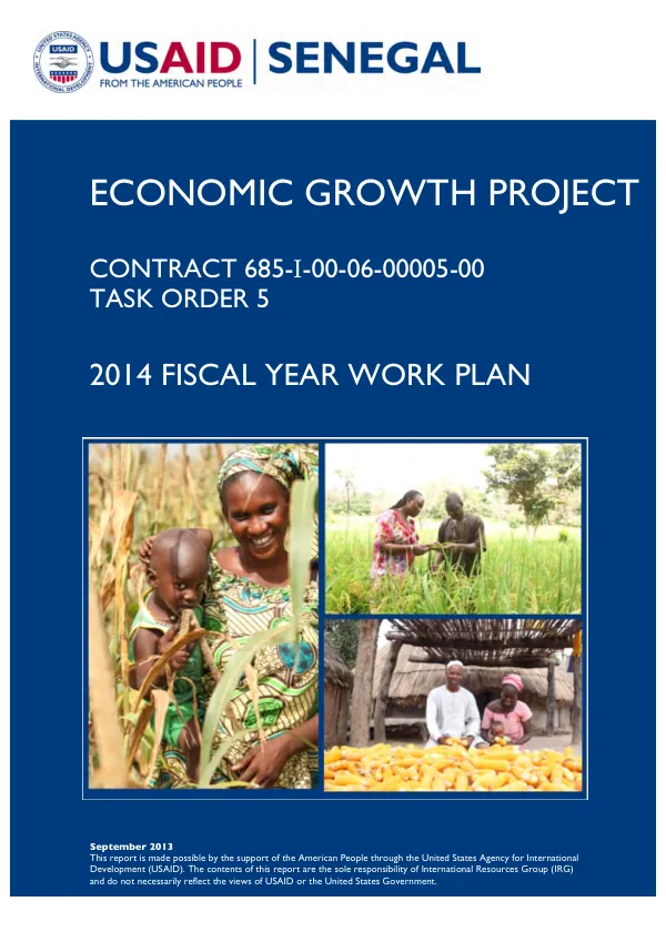 USAID Kenya Integrated Water, Sanitation and Hygiene Construction Plan Program Year 1, FY2016
