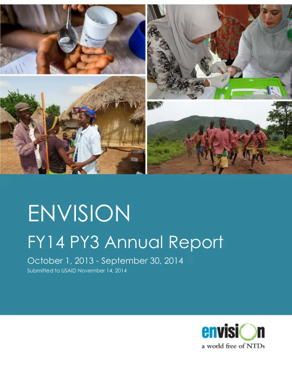 ENVISION FY14 PY3 Annual report October 1, 2013 - September 30, 2014